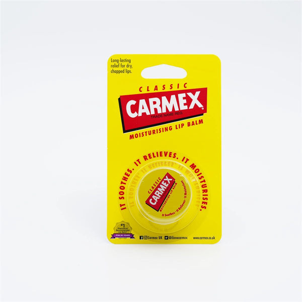 Carmex Classic Lip Balm Jar Vitamin E Plant Wax SPF 15 7.5 g