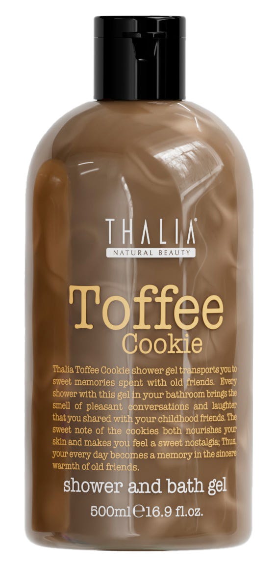 Thalia Toffee Cookie Shower Gel Scented Vegan Body Wash 500 ml