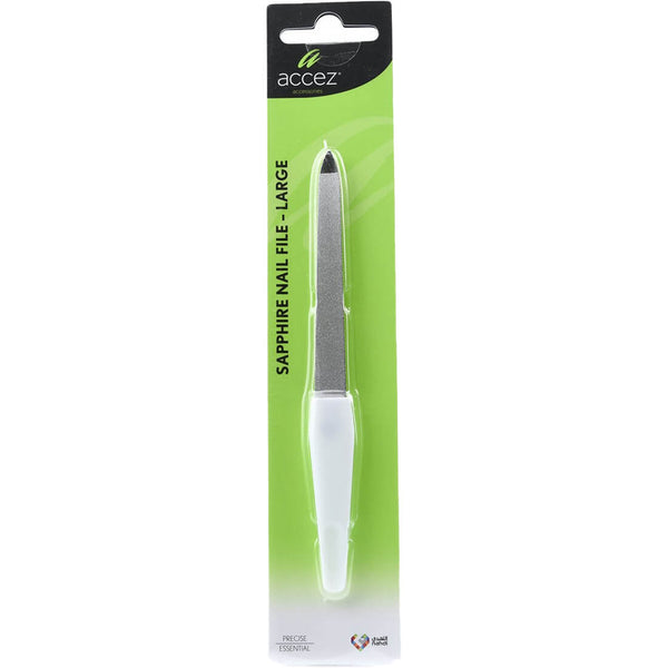 Accez Saphir File Large Nail File, Washable Reusable Nail Shaper, 1 Pc