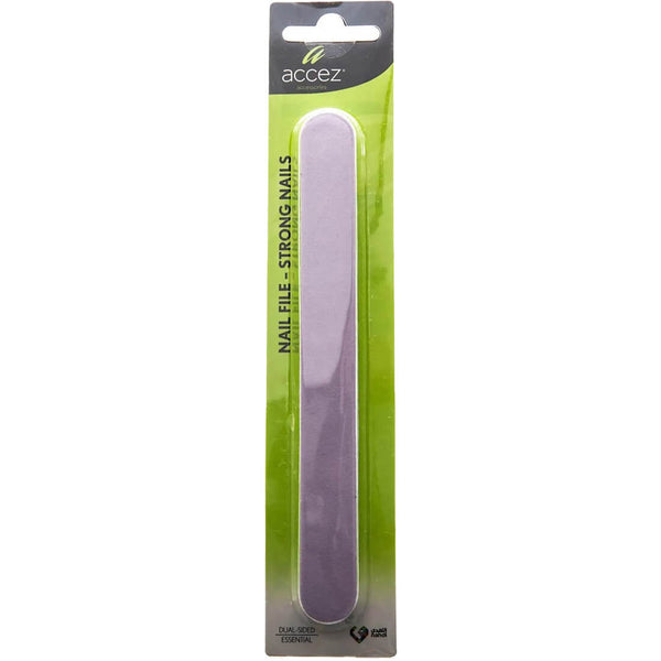 Accez Emery Nail File, Dual-Sided Coarse and Fine Grit, 1 Piece