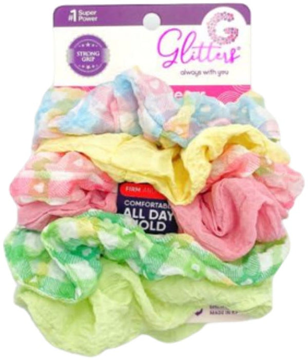 Glitters Flower Power Floral Print Stretchy Hair Scrunchies Multicolour GLT2608