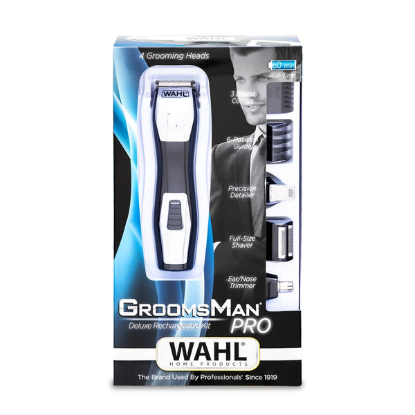 Wahl Groomsman Pro Rechargeable Grooming Kit 4-in-1 Trimmer Shaver 60-Minute Runtime