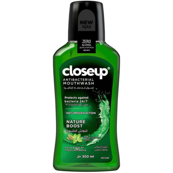 Close Up Nature Boost Alcohol-Free Mouthwash Cardamom Basil 300 ml