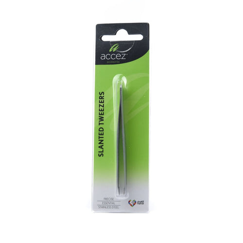 Accez Slant Tip Tweezers Precision Eyebrow Grooming Tool, 1 Piece