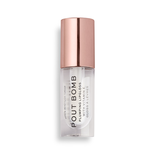 Revolution Pout Bomb Lip Gloss Glaze Clear, Plumping Shine