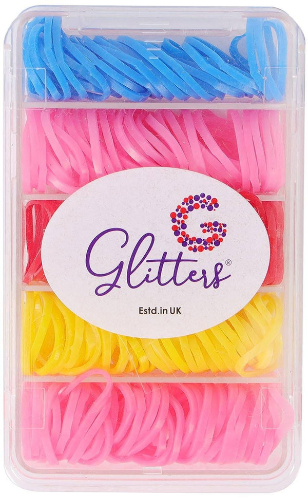 Glitters Trendy Fashion Solid Colour Hair Elastics Soft Smooth Stretchy Hold