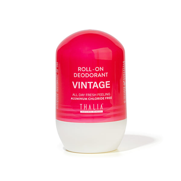 Thalia Vintage Roll-On Deodorant with Mineral Salts and Aloe Vera, Aluminum-Free, 50 ml