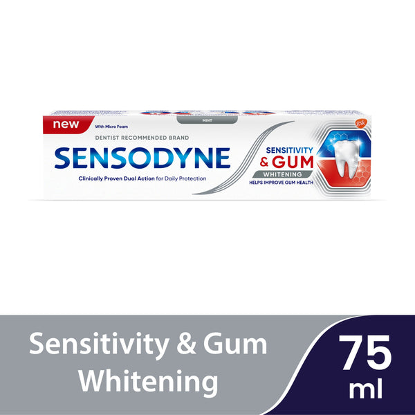Sensodyne Sensitivity & Gum Toothpaste, Fluoride Formula, Brightening Care
