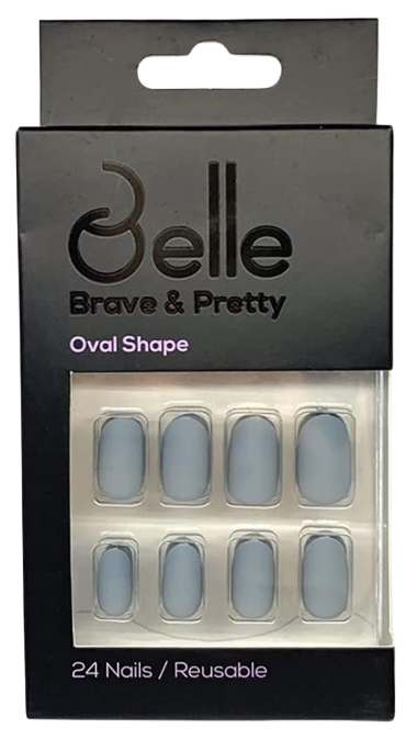 Belle Sarab Press-On Nails Matte Gray