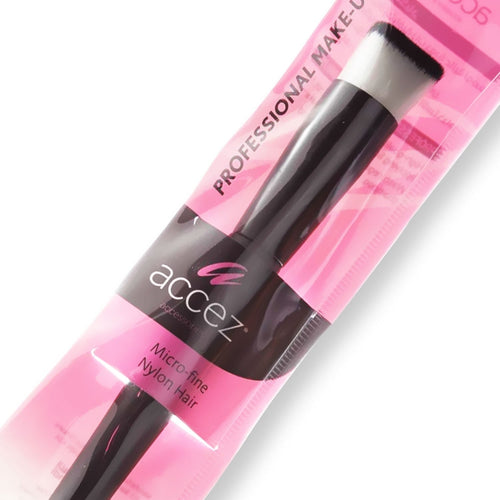 Accez Professional Makeup Brush Flat Stippling Brush Nylon Bristles 1 Pc