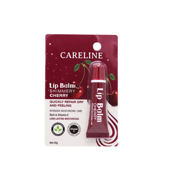 Careline Shimmery Cherry Lip Balm Moisturizer Cherry Scent 10 g