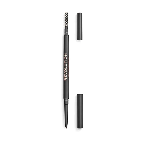 Makeup Revolution Precise Brow Pencil Ultra-Fine Tip Dark Brown Vegan Double-Ended