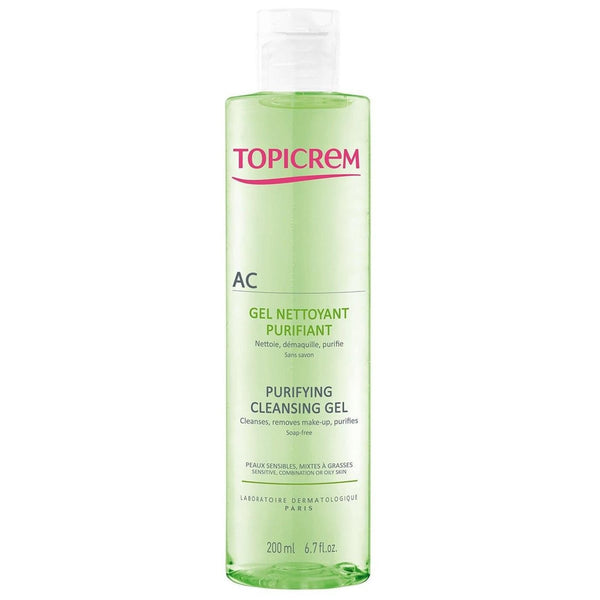 Topicrem Purifying Cleansing Gel Soap-Free Face Wash 200 ml