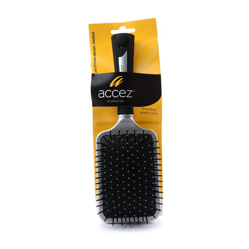 Accez Care & Styling Paddle Hair Brush Rounded Pins Cushioned Base 1 Pc