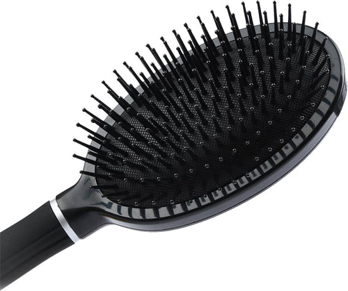 Accez Care & Styling Oval Hair Brush, Black, Rounded Soft-Tip Pins