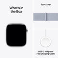 Apple Watch Series 10 GPS Smartwatch Aluminum Case Blue Cloud Sport Loop 46mm