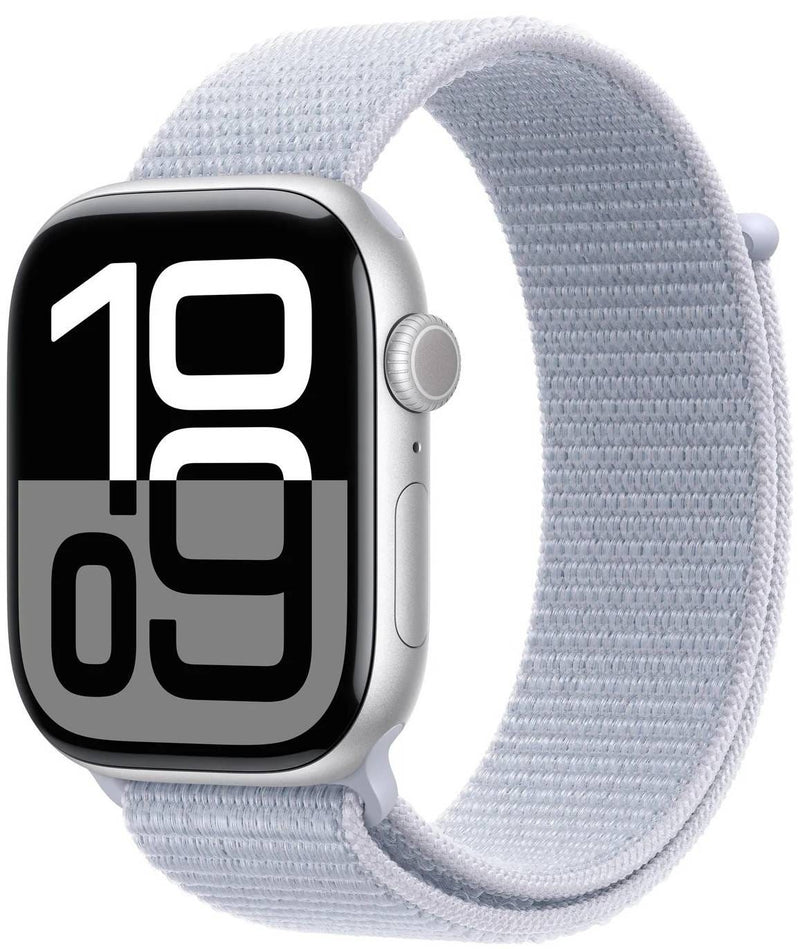 Apple Watch Series 10 GPS Smartwatch Aluminum Case Blue Cloud Sport Loop 46mm