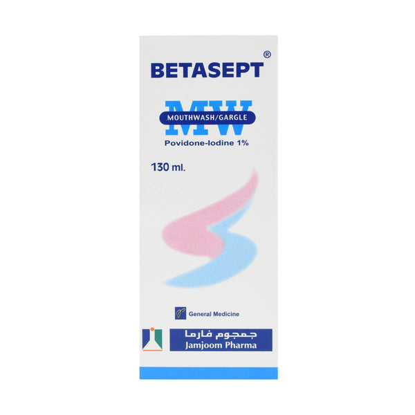 BETASEPT Mouthwash and Gargle with 1% Povidone-Iodine, 130 ml