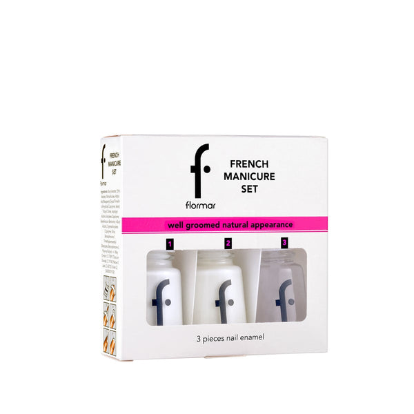 Flormar French Manicure Set Nail Polishes and Nail Bands French Tip Kit 319