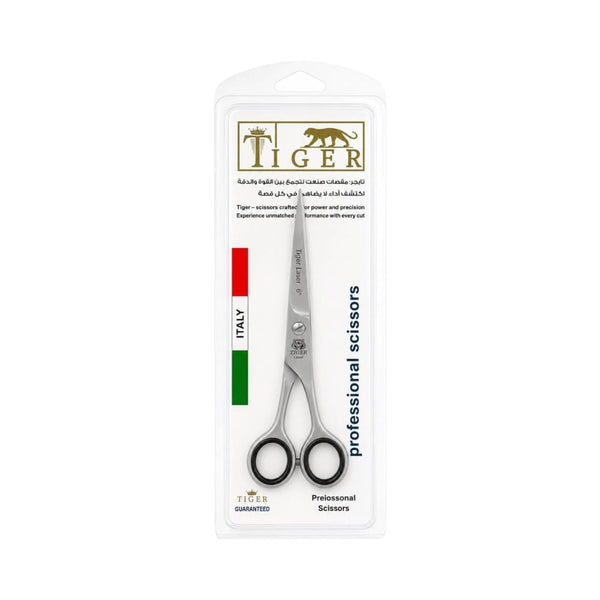 Tiger Laser Professional Steel Hair Scissors, Laser-Sharpened Blades, Removable Hand Rest, 6-Inch