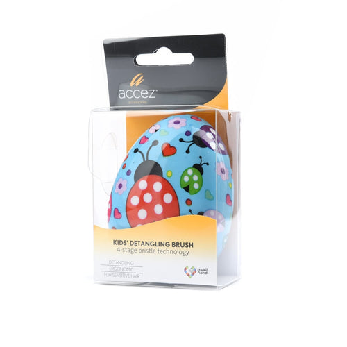 Accez Detangling Hairbrush Color Edition, Flexible Soft Pins, Blue, 1 Piece