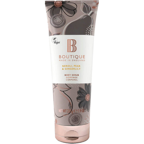 Boutique Neroli Pear & Ginger Body Scrub Amber Scent 225 g