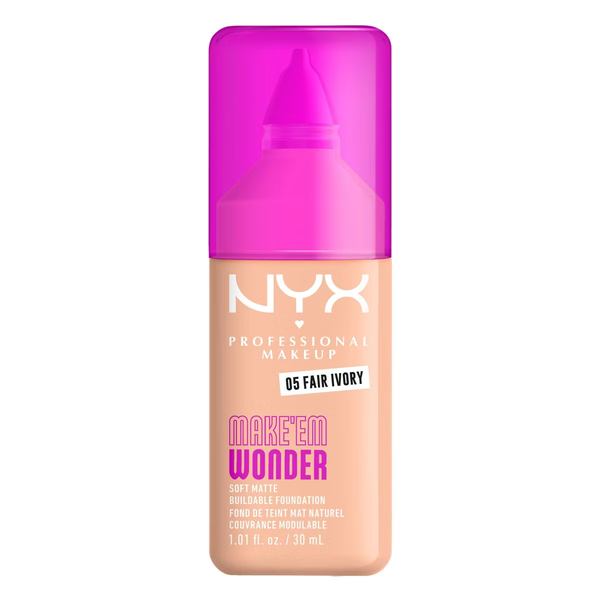 NYX Professional Makeup Make'Em Wonder Soft Matte Buildable Foundation Fair Ivory 05