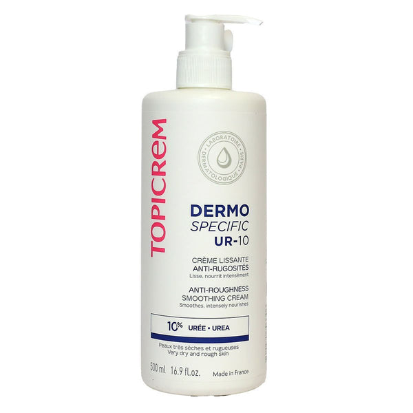 Topicrem UR-10 Smoothing Cream 10% Urea Very Dry Skin 500 ml