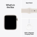 Apple Watch SE GPS 40mm Starlight Aluminum Smartwatch Sport Band M/L