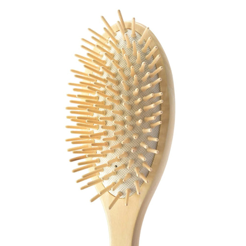 Accez Wooden Massage Brush Oval Hair Detangling Scalp Massage Brush, 1 Piece