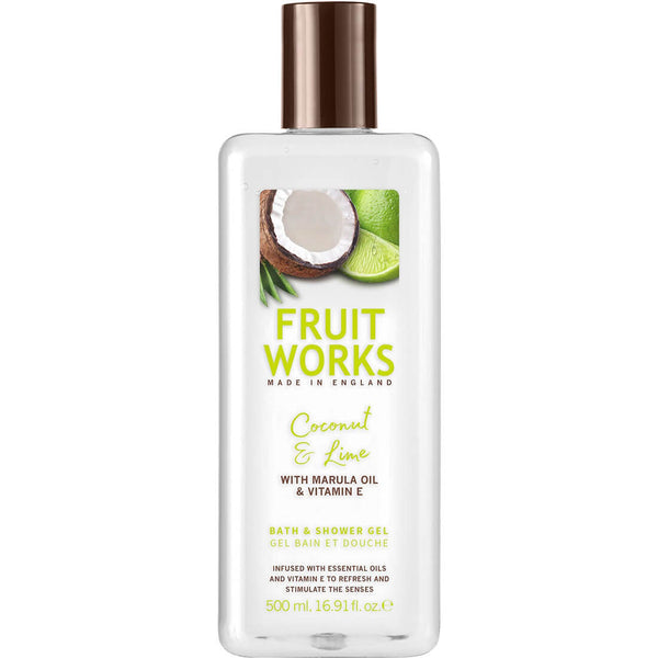 Fruit Works Coconut & Lime Shower Gel with Marula Oil and Vitamin E