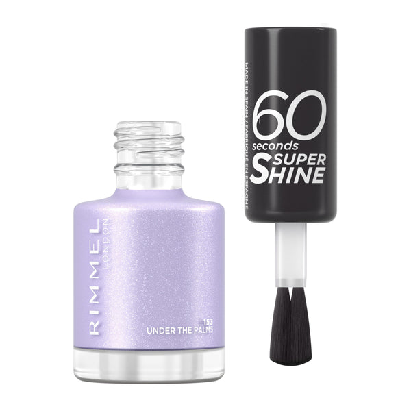 Rimmel 60 Seconds Nail Polish Shimmer Purple 153 Under The Palms