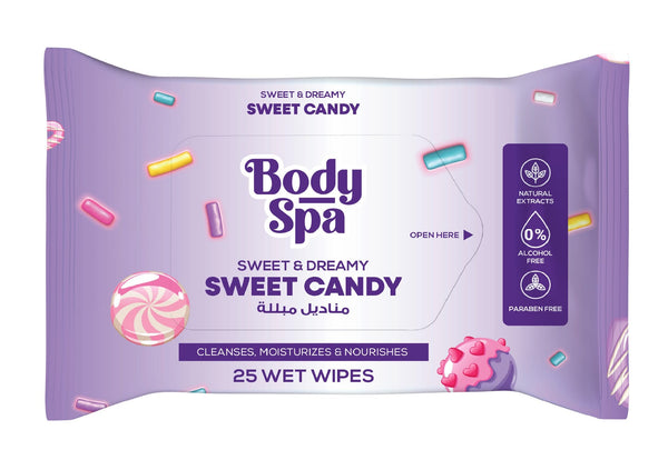 Body Spa Wet Wipes Sweet Candy Scent 25 Sheets