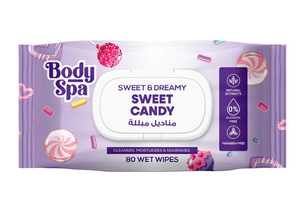 Body Spa Wet Wipes Sweet Candy Scent 80 Sheets