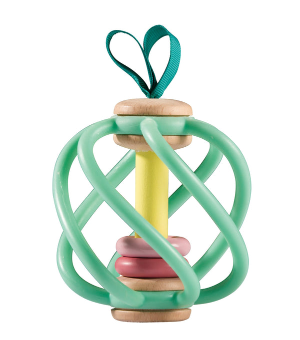 Hape Apple Grab Toy with Sliding Rings and Silicone Twisty Bars, 0M+