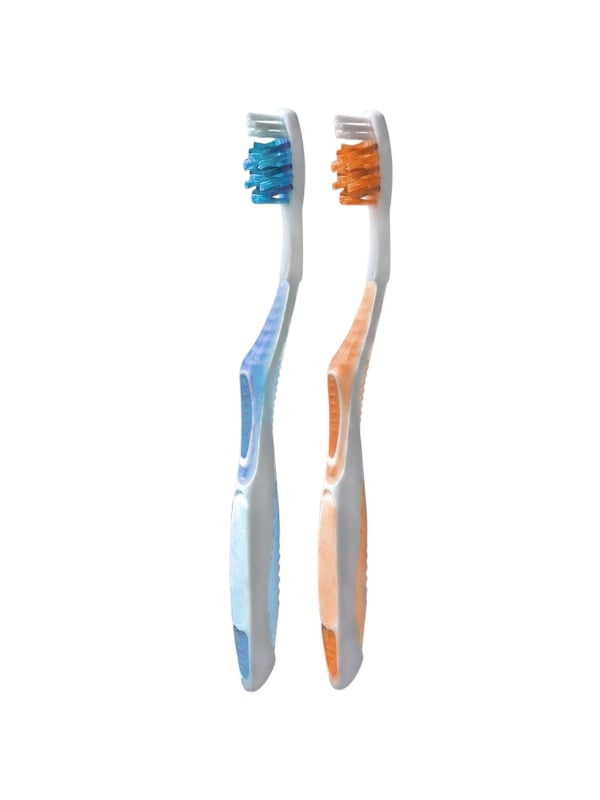 Foramen Expert 3 Soft Toothbrushes, Crossed Bristles, Flexible Neck, Tongue Cleaner, 2 Pieces