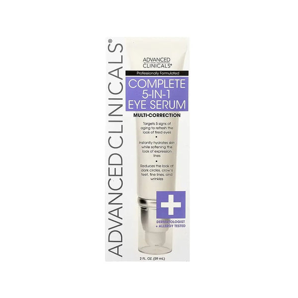Advanced Clinicals 5-in-1 Multi-Correcting Serum Retinol Niacinamide Peptides Hyaluronic Acid 59 ml
