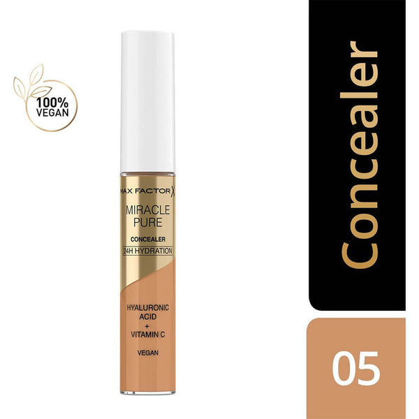 Max Factor Miracle Pure Liquid Concealer Hyaluronic Acid Vitamin C Peptides Na5