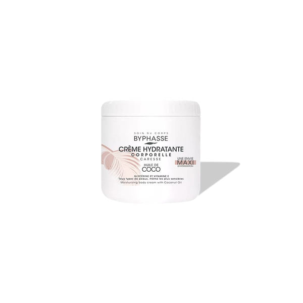 Byphasse Moisturizing Body Cream Coconut Oil Glycerin Shea Butter Vitamin E 500 ml