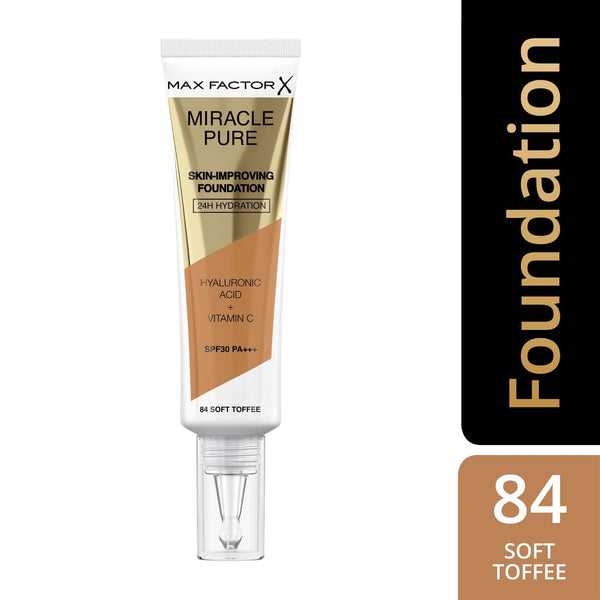Max Factor Miracle Pure Foundation Liquid Vitamin C Hyaluronic Acid Soft Toffee