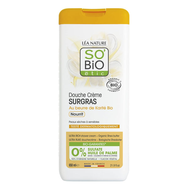SO'BiO etic Ultra Rich Shower Cream Shea Butter Sulfate-Free 650ml
