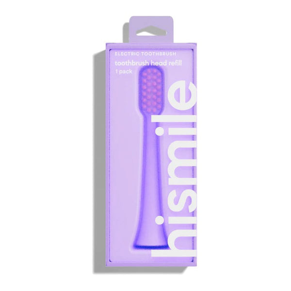 Hismile Toothbrush Replacement Head Soft-Tapered Bristles Lavender 1 Piece