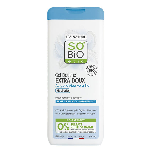 SO'BiO etic Organic Extra Mild Shower Gel Aloe Vera Sulfate-Free 650ml