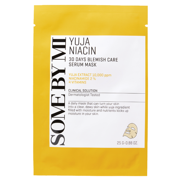 Some By MI Yuja Niacin 30 Days Blemish Serum Facial Mask, 1 Sheet