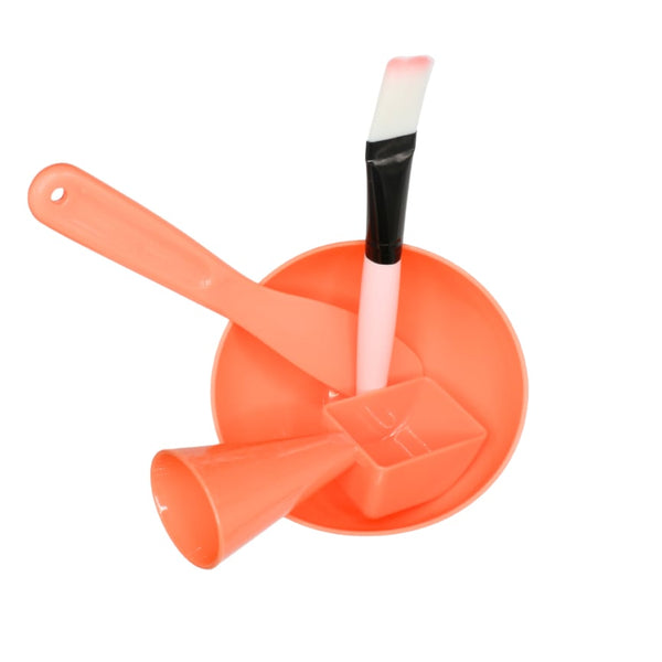 Nivom 4-in-1 Face Mask Mixing Kit Plastic Bowl Brush Spoon Stirring Stick