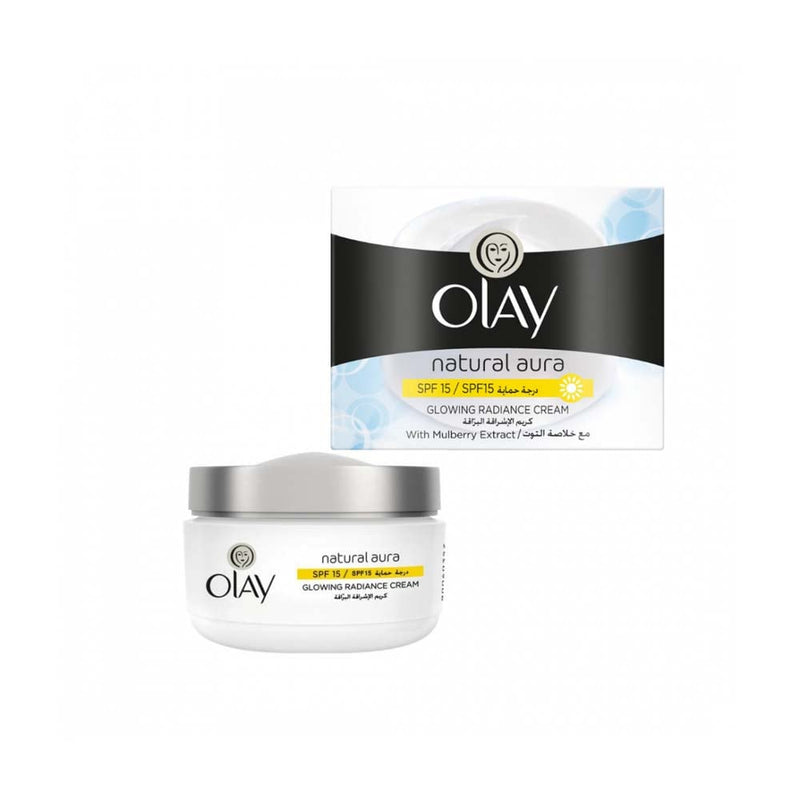 Olay Natural Aura Radiant Glow Facial Cream SPF 15 Mulberry Extract 100 g