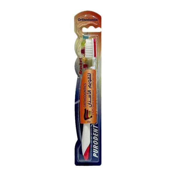 Purodent Toothbrush 204 Orthodontic Toothbrush Soft Bristles For Braces