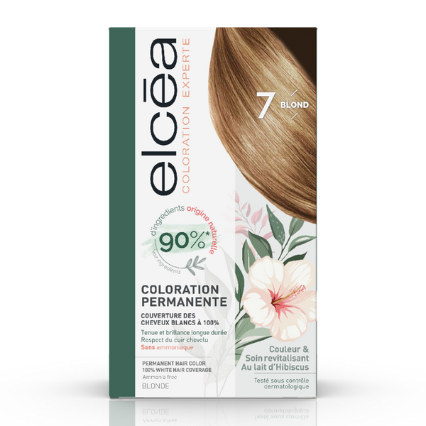 Noreva Elcea Permanent Hair Color 7 Blonde Hibiscus Milk Ammonia-Free