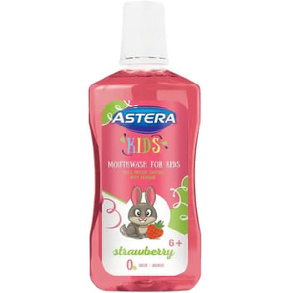 Astera Kids Strawberry Fluoride Mouthwash Alcohol-Free 300 ml