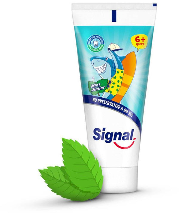 Signal Junior Toothpaste Mild Mint Fluoride Low-Foam Formula for Ages 6+ 50ml